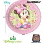 6 PLATOS DE PAPEL 23CM. BABY MINNIE