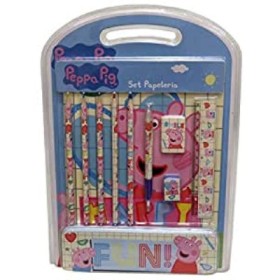 Peppa Pig, Set de Papelería con Estuche de Metal Peppa Pig, Material Escolar Incluido, (CyP Brands)