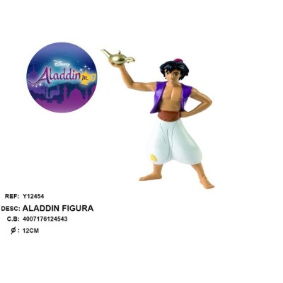 Disney – Figura de Aladdin con Lámpara Mágica | Figura Coleccionable de PVC | Juguete Infantil Pintado a Mano