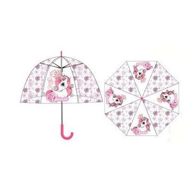 UNICORNIO PARAGUAS TRANSPARENTE AUTOMATICO 48CM