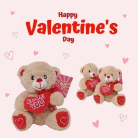 OSO PELUCHE CON CORAZON 2MODELO 24CM