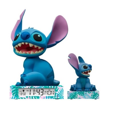 STITCH LAMPARA 3D CON DESPERTADOR Y FECHA 13*25CM