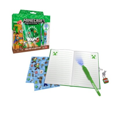 MINECRAFT DIARIO CON BOLIGRAFO MAGICO 22.5*23.5CM