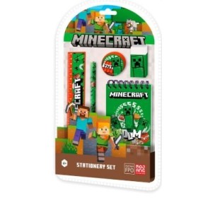 MINECRAFT SET PAPELERIA 5 PCS