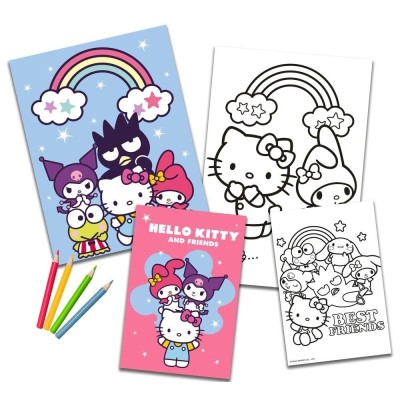 HELLO KITTY SET PARA COLOREAR
