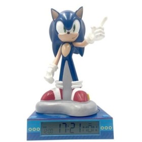 SONIC LAMPARA 3D CON DESPERTADOR Y FECHA 13*25CM