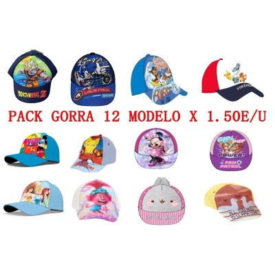 PACK OFERTA GORRA 12 MODELO X1.50E/U