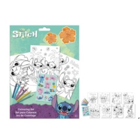 STITCH SET DE COLOREAR CON PEGATINA