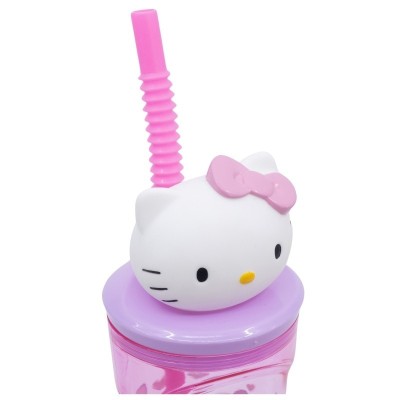HELLO KITTY VASO CON FIGURITA 3D 360ML