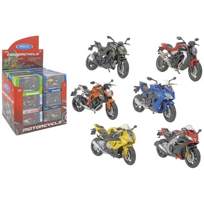 1:18 LICENSED ASST STREET MOTORBIKES EXP24PCS