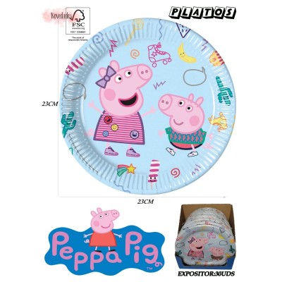 PEPPA PIG PLATOS PAPEL 23CM (6 UDS)