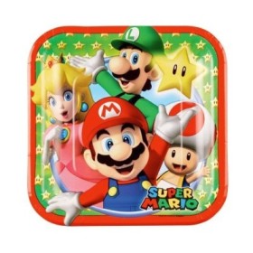 SUPER MARIO PLATOS PAPEL 18CM (8 UDS)