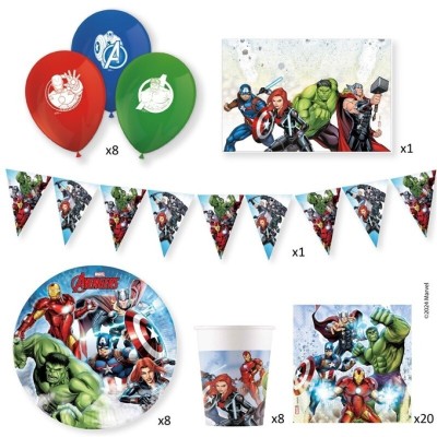 AVENGERS SET 6 EN CAJA FIESTA