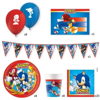 SONIC SET 6 EN CAJA FIESTA