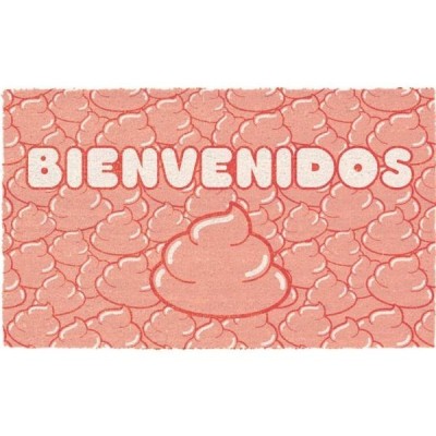 ARALE ALFONBRA BIENVENIDOS CON CACA ROSA  40*62CM