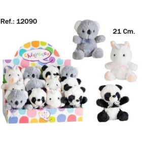 ANIMALES PELUCHE UNICORNIO, PANDA,KOALA 3MODELO 21CM EN EXP 12