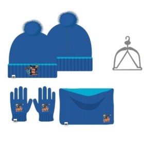 NARUTO SET 3 PCS GORRO+BRAGA CUELLO+GUANTES LANA NINO