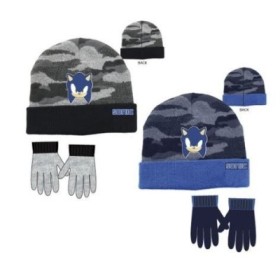 SONIC SET GORRO CON GUANTES