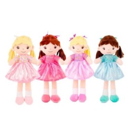 PELUCHE TRAPO MUNECA 4COLORES 30CM