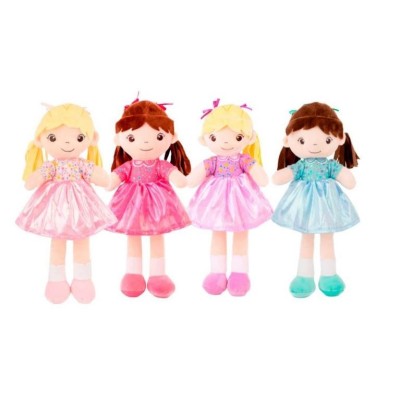 PELUCHE TRAPO MUNECA 4COLORES 30CM