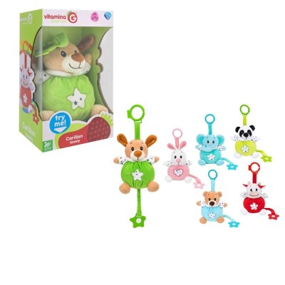 ANIMALES PELUCHE MUSICAL PARA BEBE 6 MODELO SURTIDOS 17CM