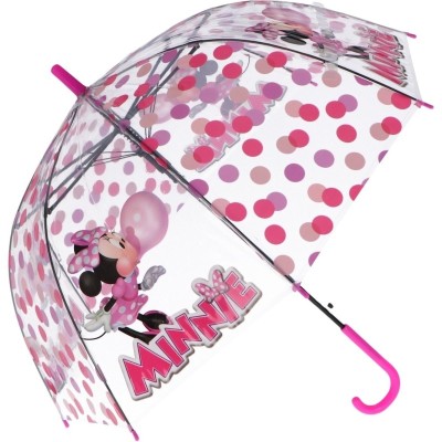 MINNIE PARAGUAS TRANSPARENTE AUTOMATICO 48CM