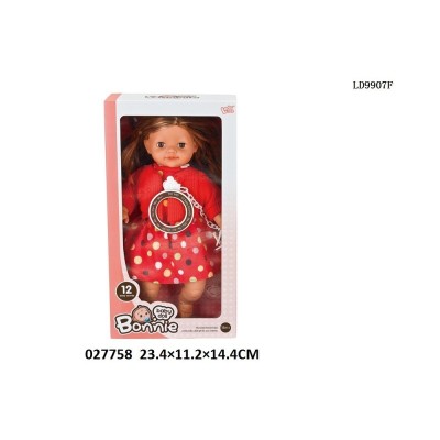 NI?A CON CHUPETE VESTIDOS ROJO