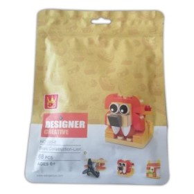 Marukatsu Bloques de construcción 64pcs para Construir Distintas Formas (Amarillo)