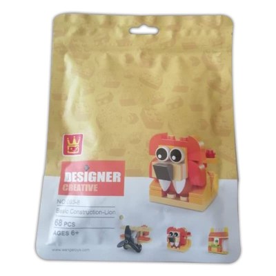 Marukatsu Bloques de construcción 64pcs para Construir Distintas Formas (Amarillo)