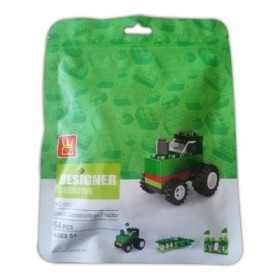 Marukatsu Bloques de construcción 64pcs para Construir Distintas Formas (Verde)