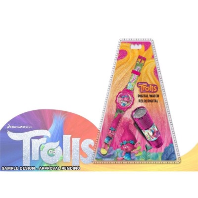 TROLLS SET RELOJ + LINTERNA