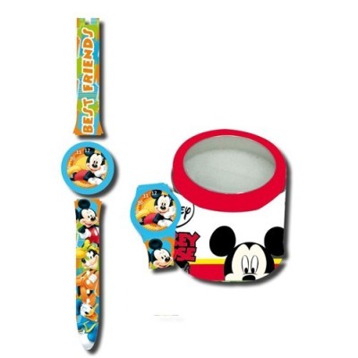 MICKEY RELOJ EN CAJA DE METAL