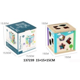 CAJA DE BLOQUE A JUEGO CON FORMA DE MADERA