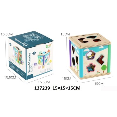 CAJA DE BLOQUE A JUEGO CON FORMA DE MADERA