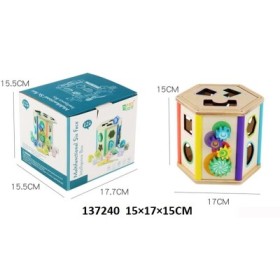 CAJA DE INTELIGENCIA DE 6 CARAS MULTIFUNCIONAL DE MADERA