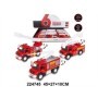 Camión de bomberos de dos puertas con luz y música 12 piezas / caja tamañ:1:38