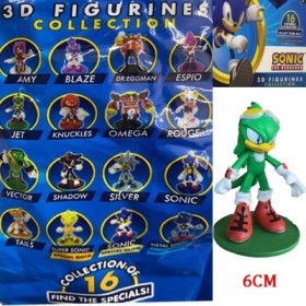 SONIC FIGURA 3D CON PEANA 6CM