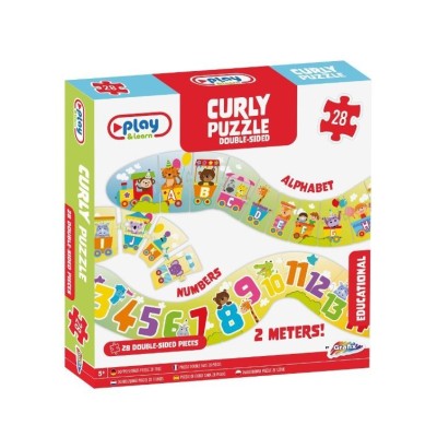 Puzzle Curbat - Alfabetul & Numerele, 28 PCS