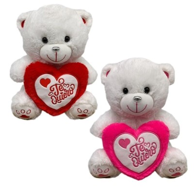 OSO PELUCHE CON CORAZON TE QUIERO 2MODELO 35CM