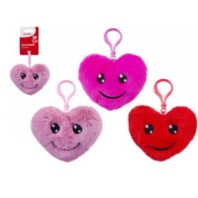 CORAZON  PELUCHE CON LLAVERO 3MODELO 12CM