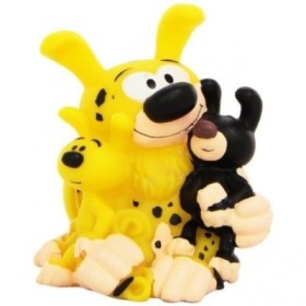 FIGURA HUCHA MARSUPILAMI CON 2 BEBES MINI 10CM