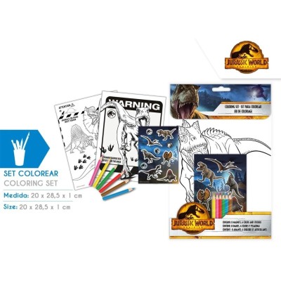SET DE COLOREAR JURASSIC WORLD