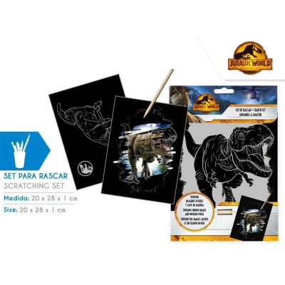 SET DE PAPELERIA SCRATCH ART JURASSIC WORLD