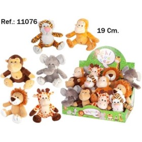 ANIMALES SELVA PELUCHE 19CM. 6 SURTIDOS EN EXP. (12)