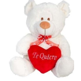 OSO PELUCHE BLANCO CORAZON TE QUIERO 95CM 8423143131301