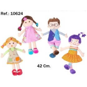 PELUCHE MUNECA TRAPO 4MODELO 42CM