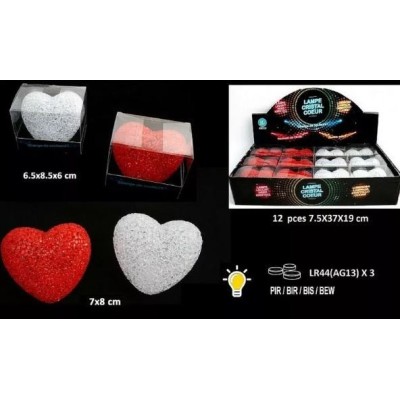 LAMPARA CORAZON CON LUZ 8COLORES 7*9CM