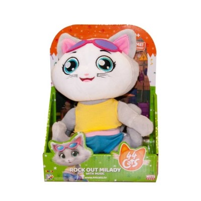 44 GATOS PELUCHE MUSICAL MILADY 23X17CM