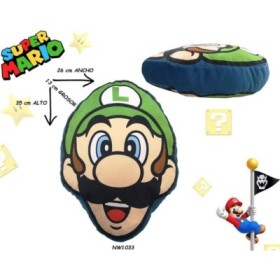 SUPER MARIO COJIN 3D 40CM-LUIGI