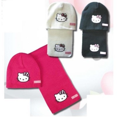 GORRO + BUFANDA HELLO KITTY
